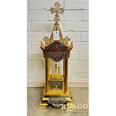 Дарохранительница латунная, 23х23х65 см