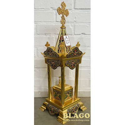 Дарохранительница латунная, 23х23х65 см