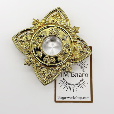 Мощевик металевий з візерунком 7х7х1 см