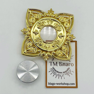 Мощевик металевий з візерунком 7х7х1 см Мощевик металевий з візерунком 7х7х1 см