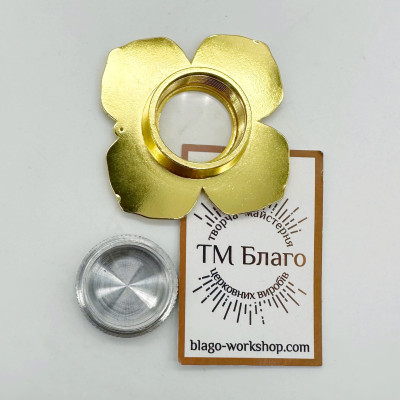 Мощевик металевий з візерунком 6,5х6,5х1 см