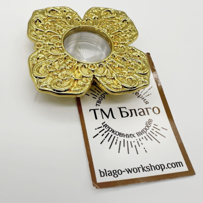 Мощевик металевий з візерунком 6,5х6,5х1 см