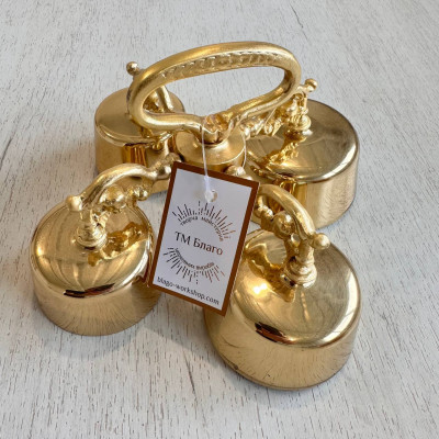 Дзвіночок церковний ручний на 4 тони 22х20х12 см