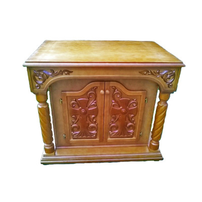 Church wooden altar with carvings 115x75x90 cm