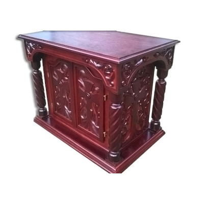 Church wooden altar with carvings 115x75x90 cm