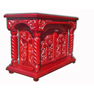 Church wooden altar with carvings 115x75x90 cm
