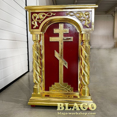  Remembrance table wooden carved with gilding, 50x50x90 cm