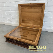 Ковчег для святих мощей дерев'яний різьблений, 36х13х41 см