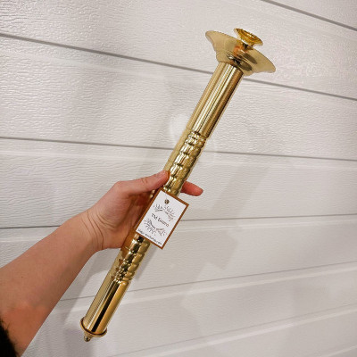 Підсвічник (односвічник) латунний в руку 43 см Підсвічник (односвічник) латунний в руку 43 см