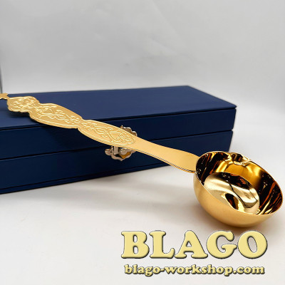 Ковшик латунний розливний, 6х22 см