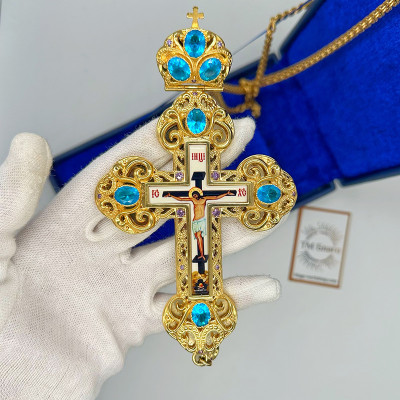 Крест нагрудный с украшениями, 17х8,5х1 см