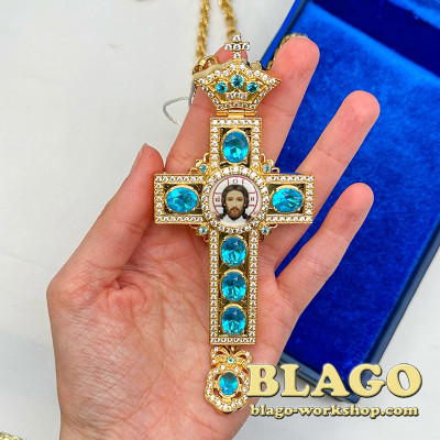 Крест наградной с вставками, 13,5х5,5х1 см