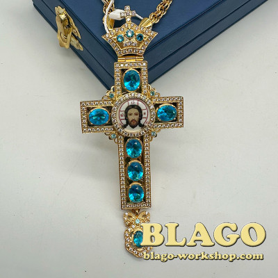 Крест наградной с вставками, 13,5х5,5х1 см