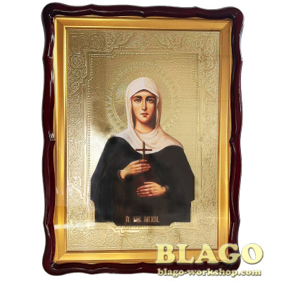 Icon Saint Natalia, figured frame 60x4,5х80 cm