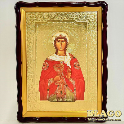 Ікона «Свята Варвара», фігурна рамка, 60x80 см