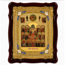 All Saints Cathedral icon in a wooden box 42x48 cm