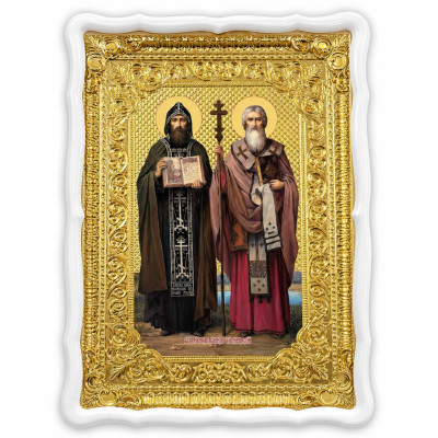 Ікона для храму Кирило і Мефодій в кіоті під склом 60х80 см