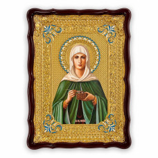 Temple icon of Saint Zinaida in a wooden case 60x80 cm