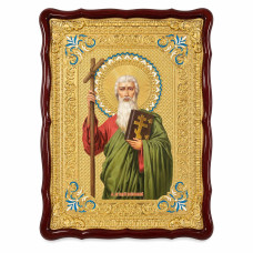 Icon of the Apostle Andrew in a wooden box under glass 60x80 cm