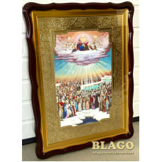 Ікона "Собор усіх святих", фігурна рамка, 60х80 см