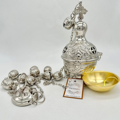 Кадило среднее никель, 8х19 см