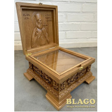 Ковчег дерев'яний для святих мощей, 24х24х16 см