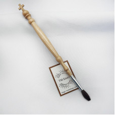 Стрючиця (пензлик) для помазання з хрестиком, 24 см