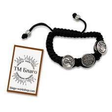 Comboskinny amulet bracelet with metal icons black