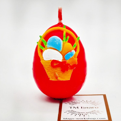 Великодня свічка декороване яйце