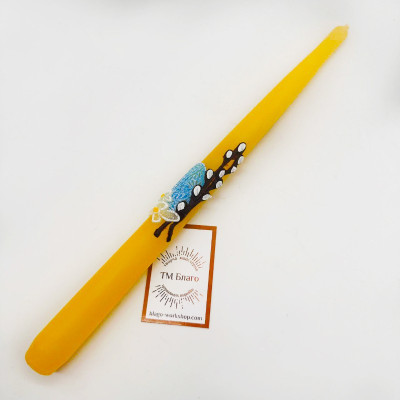  Candle with Easter decoration in color 32 cm