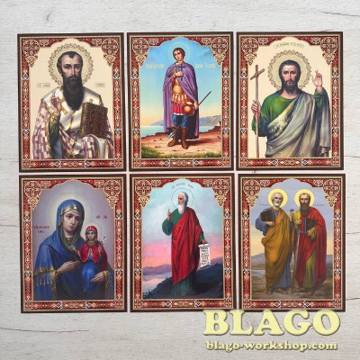 Кіот з комплектом двунадесятих свят для ікони відкривний, 39х33х7 см