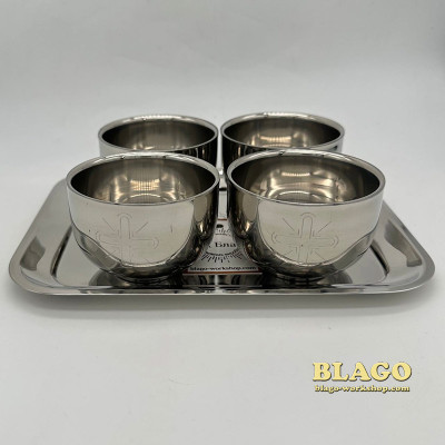 Набір для запивки 4 чаши 100 мл, з тацею 20х15 см