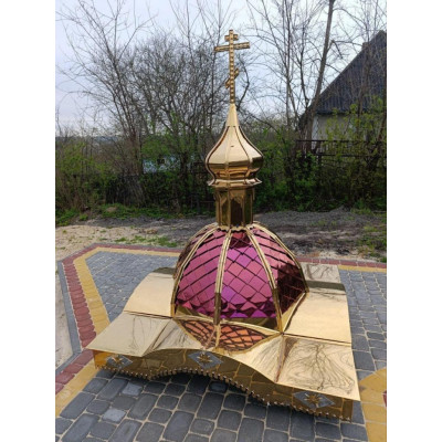 Капличка металева з куполом та хрестом 150х150 см
