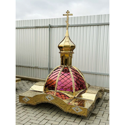 Капличка металева з куполом та хрестом 150х150 см