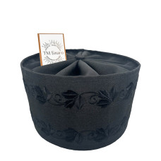 Скуфія Грецька Мяка льон + габардин, чорна