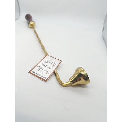 Свечегаситель латунный с деревянной ручкой, 3х40 см