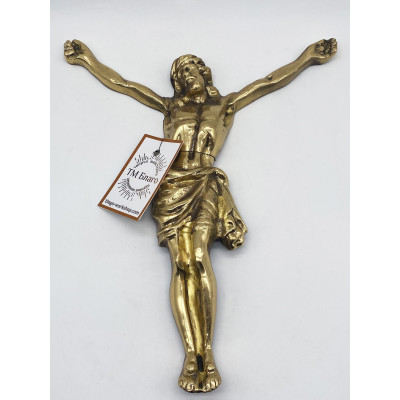 Metal crucifix, brass, 20x26 cm