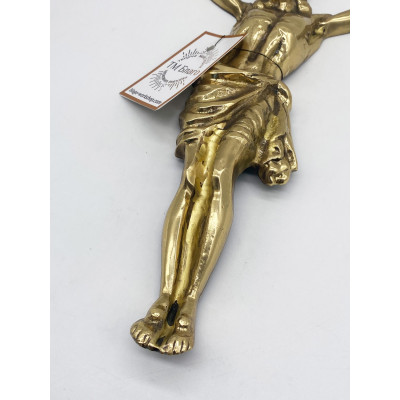 Metal crucifix, brass, 20x26 cm