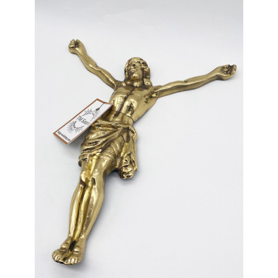 Metal crucifix, brass, 20x26 cm