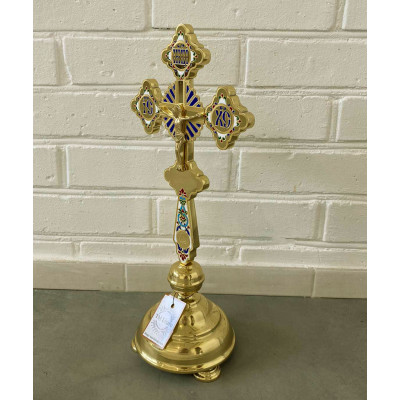 Хрест напрестольний на підставці, розбірний, 19х42 см