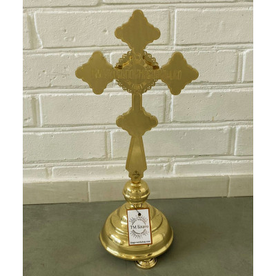 Хрест напрестольний на підставці, розбірний, 19х42 см