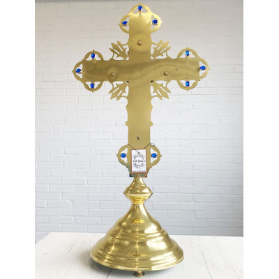 Altar cross brass 35x65 cm