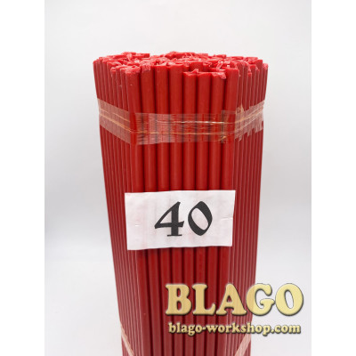 Candles (ofirki) church paraffin red No. 40, 200 pcs Candles (ofirki) church paraffin red No. 40, 200 pcs