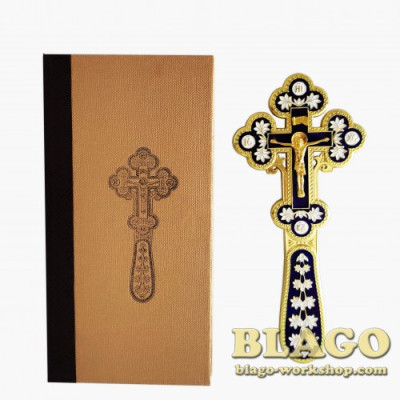 Altar cross with enamel, bilateral, (Greece), 7,5х0,6х17 cm