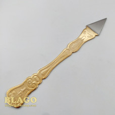 Liturgical spear, brass handle, 3x21,5 cm