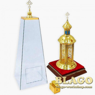 Дарохранительниця латунна, 25х25х72 см