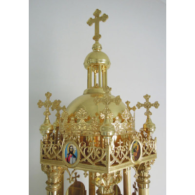 Дарохранительниця латунна з литвом без ковпака, 65х65х130 см