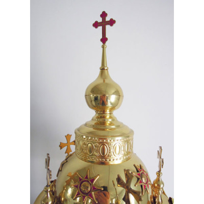 Дарохранительниця латунна з литвом, 26х65 см