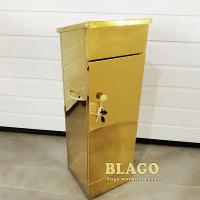 Карнавка напольная металлическая с крестом, 25х25х80 см