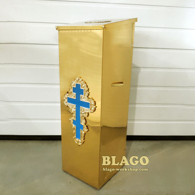 Карнавка напольная металлическая с крестом, 25х25х80 см
